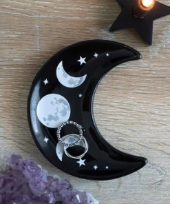 Homeware Gothic Gifts Crescent Moon Trinket Dish