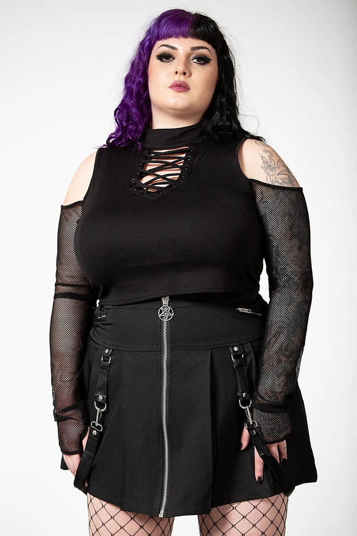 Ladies Killstar Dark Half Long Sleeve Top 5 Ladies Killstar Dark Half Long Sleeve Top