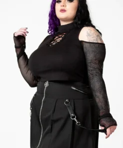 Ladies Killstar Dark Half Long Sleeve Top 15 Ladies Killstar Dark Half Long Sleeve Top