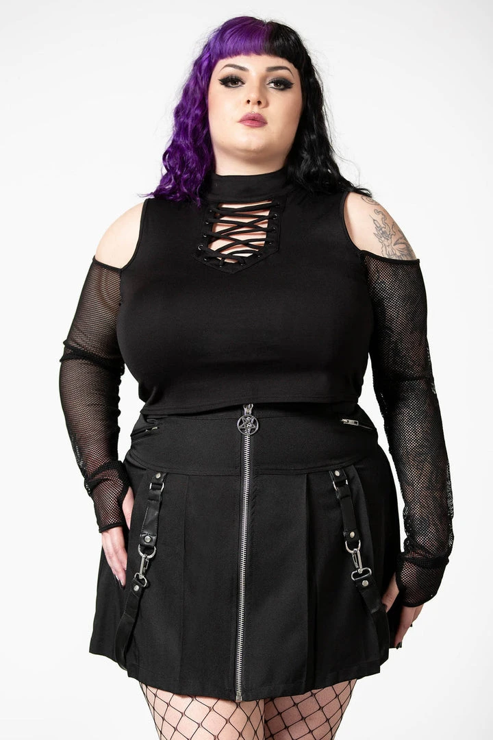 Ladies Killstar Dark Half Long Sleeve Top 9 Ladies Killstar Dark Half Long Sleeve Top