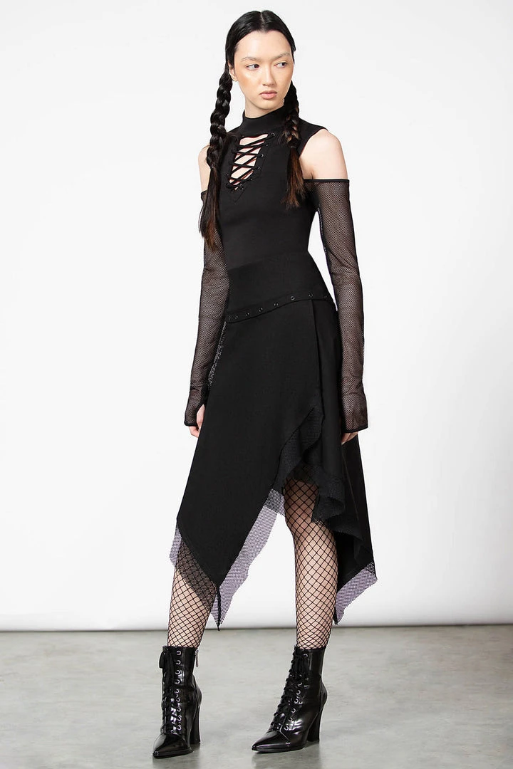 Ladies Killstar Dark Half Long Sleeve Top 6 Ladies Killstar Dark Half Long Sleeve Top