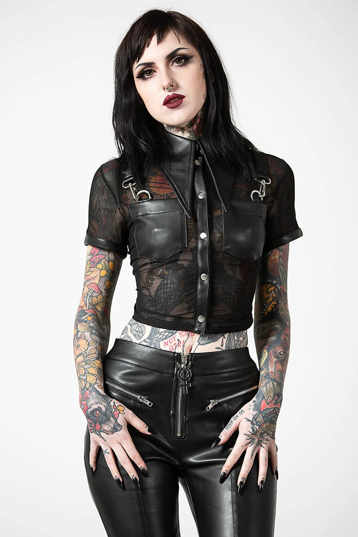 Ladies Killstar Dark Halo Crop Shirt 3 Ladies Killstar Dark Halo Crop Shirt