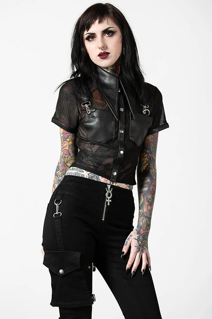 Ladies Killstar Dark Halo Crop Shirt 6 Ladies Killstar Dark Halo Crop Shirt