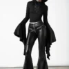 Killstar Dark Nebula Flared Trousers Ladies 2 Killstar Dark Nebula Flared Trousers Ladies