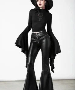 Killstar Dark Nebula Flared Trousers Ladies