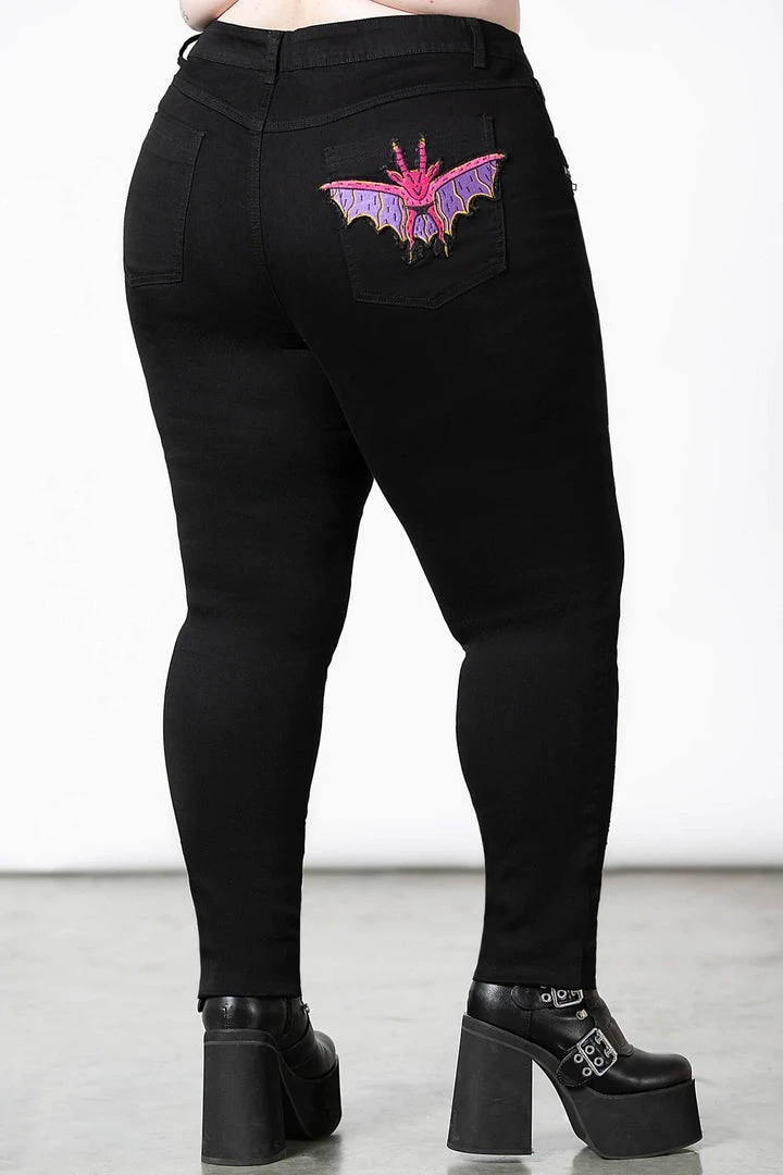 Killstar Dealer Patched Jeans Ladies 12 Killstar Dealer Patched Jeans Ladies