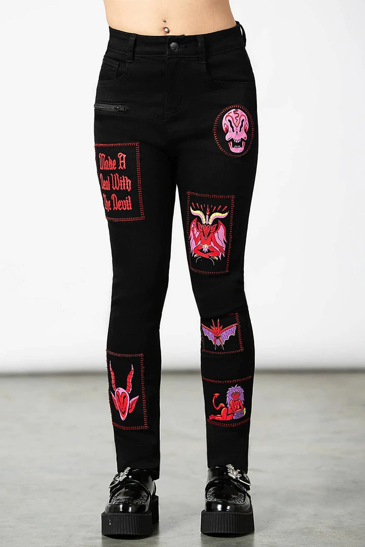Killstar Dealer Patched Jeans Ladies 4 Killstar Dealer Patched Jeans Ladies
