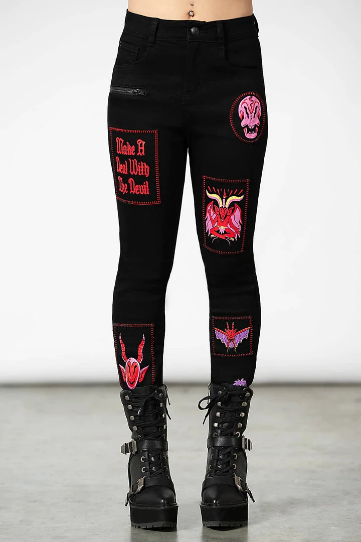 Killstar Dealer Patched Jeans Ladies 7 Killstar Dealer Patched Jeans Ladies