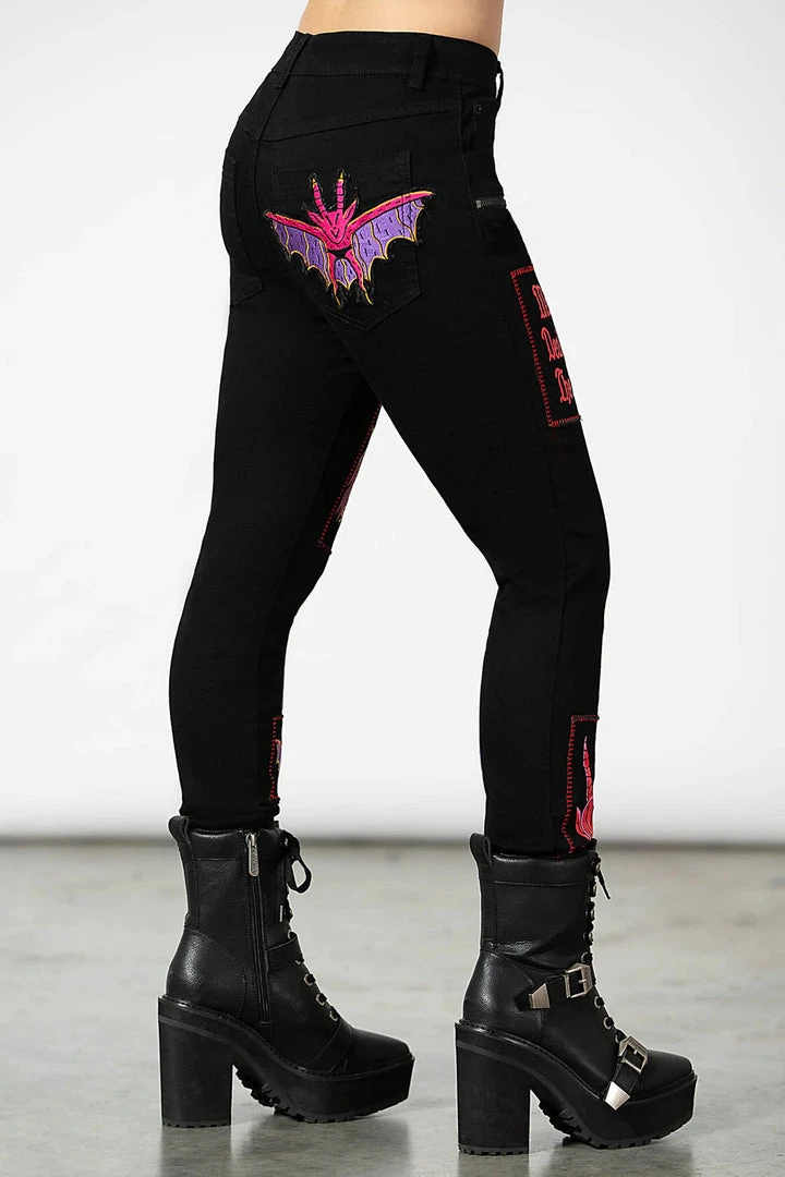 Killstar Dealer Patched Jeans Ladies 9 Killstar Dealer Patched Jeans Ladies