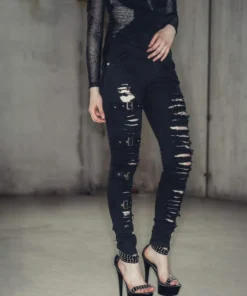 Devil Fashion Mercy Ripped Jeans Ladies