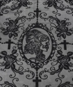 Ladies Devil Fashion Yara Velvet Embossed Mesh Top 24 Ladies Devil Fashion Yara Velvet Embossed Mesh Top