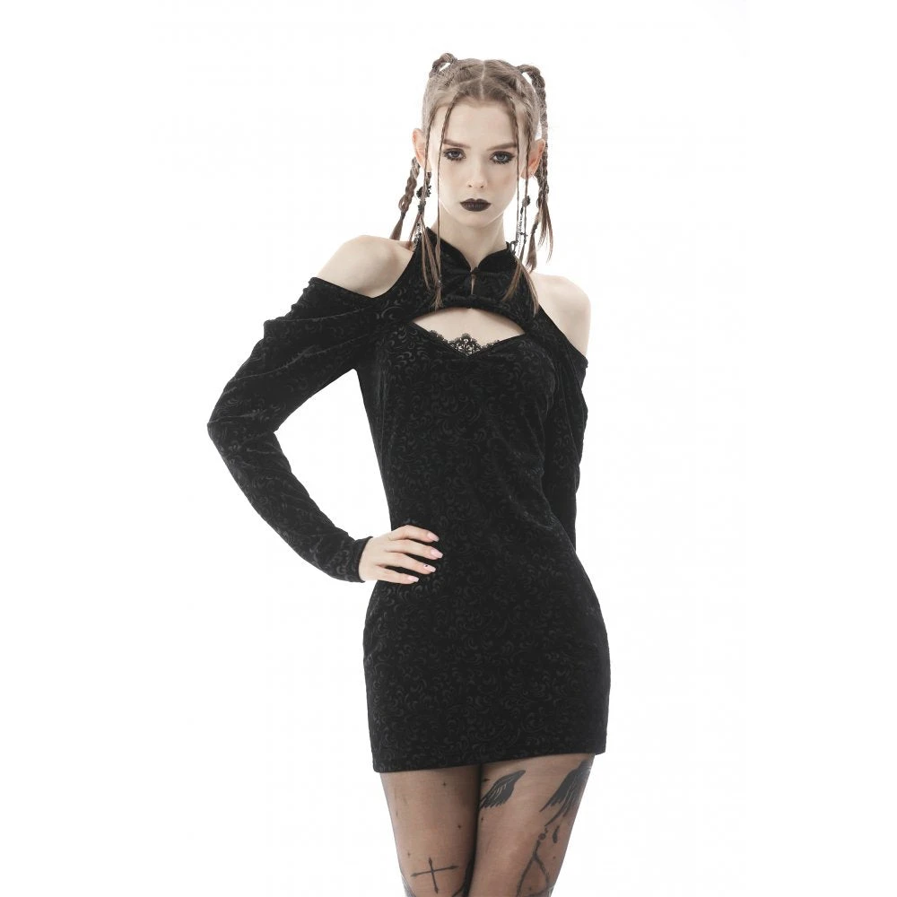 Ladies Dark In Love Enid Cold Shoulder Dress 6 Ladies Dark In Love Enid Cold Shoulder Dress