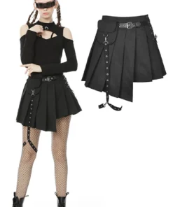 Ladies Dark In Love Hunter Pleated Skirt