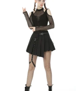 Ladies Dark In Love Hunter Pleated Skirt 22 Ladies Dark In Love Hunter Pleated Skirt