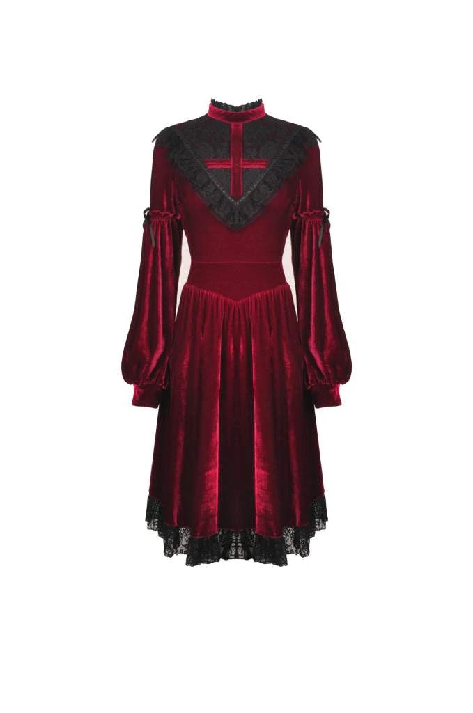 Dark In Love Scarlett Cross Velvet Dress 4 Dark In Love Scarlett Cross Velvet Dress