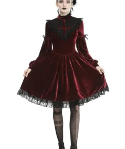 Dark In Love Scarlett Cross Velvet Dress 16 Dark In Love Scarlett Cross Velvet Dress