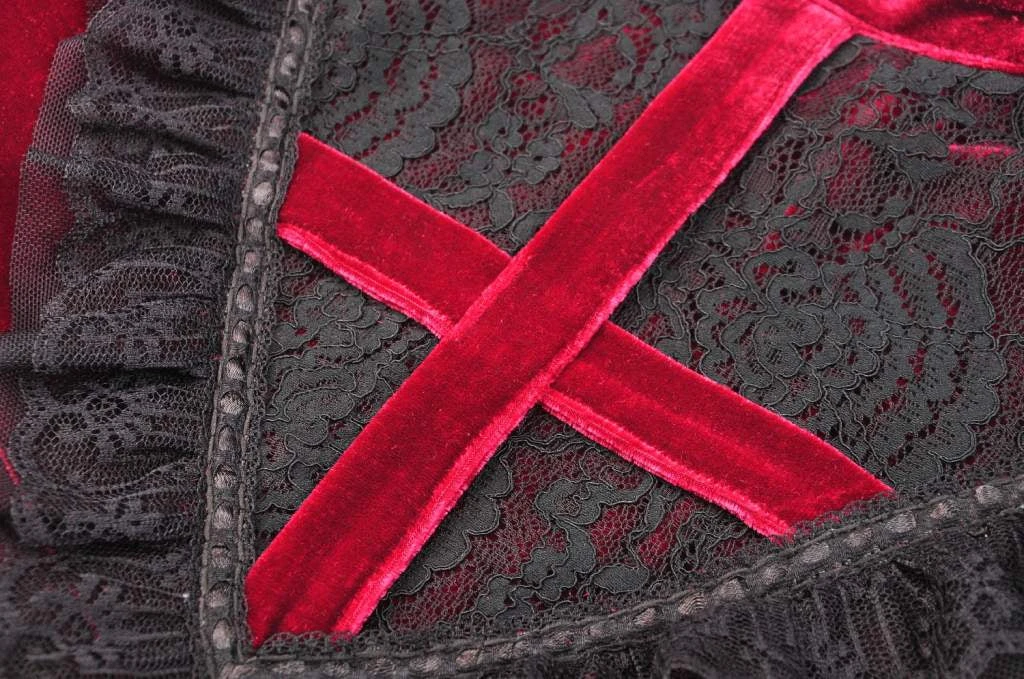 Dark In Love Scarlett Cross Velvet Dress 8 Dark In Love Scarlett Cross Velvet Dress