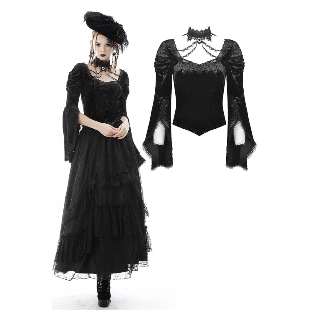 Ladies Dark In Love Tara Velvet Top 3 Ladies Dark In Love Tara Velvet Top