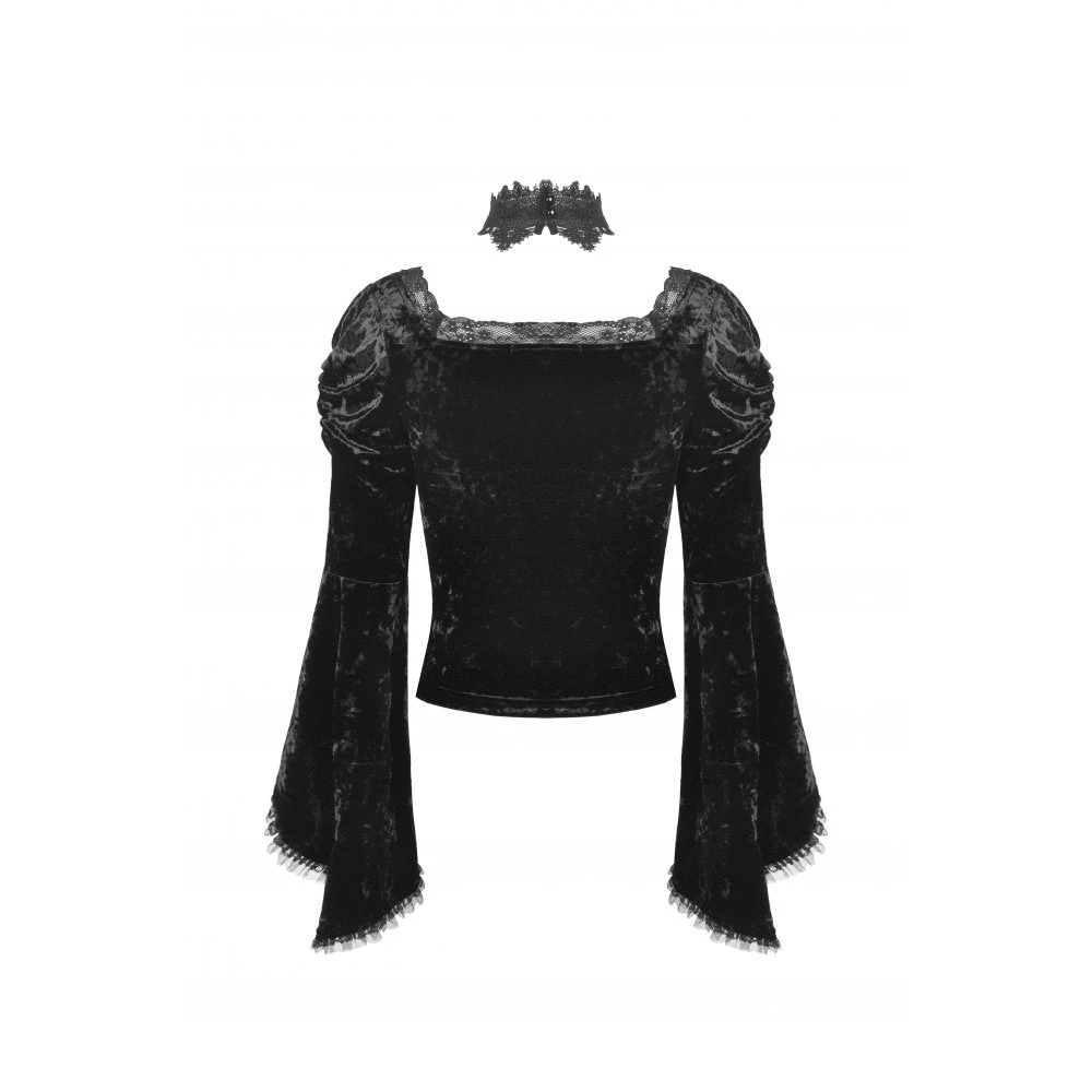 Ladies Dark In Love Tara Velvet Top 5 Ladies Dark In Love Tara Velvet Top