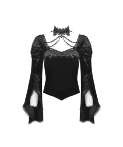 Ladies Dark In Love Tara Velvet Top