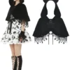 Dark In Love Star Cat Velvet Hooded Cape Ladies