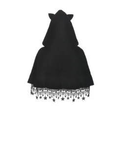 Dark In Love Star Cat Velvet Hooded Cape Ladies
