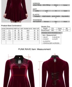 Punk Rave Patti Dress Burgundy 19 Punk Rave Patti Dress Burgundy