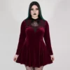 Punk Rave Patti Dress Burgundy