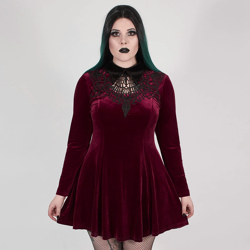 Punk Rave Patti Dress Burgundy 3 Punk Rave Patti Dress Burgundy