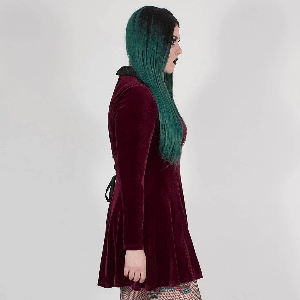 Punk Rave Patti Dress Burgundy 5 Punk Rave Patti Dress Burgundy