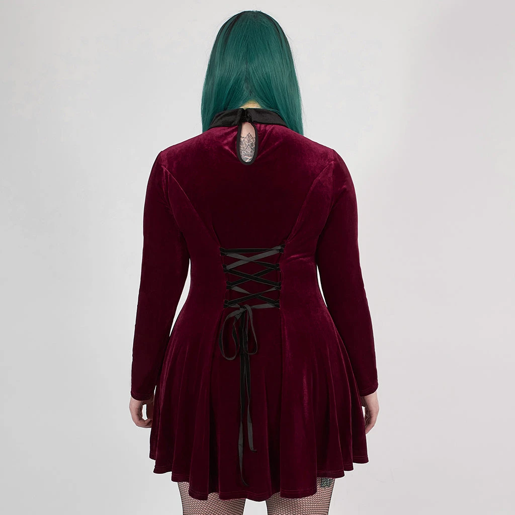 Punk Rave Patti Dress Burgundy 6 Punk Rave Patti Dress Burgundy