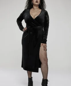 Punk Rave Viola Velvet Wrap Dress