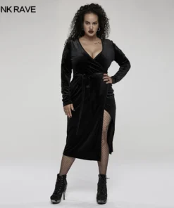 Punk Rave Viola Velvet Wrap Dress