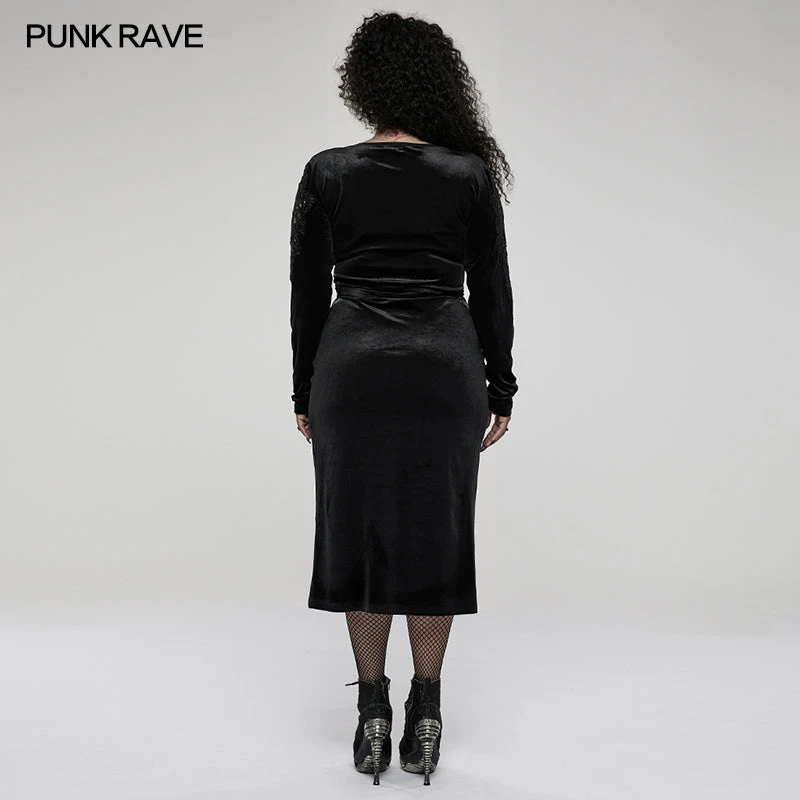 Punk Rave Viola Velvet Wrap Dress 6 Punk Rave Viola Velvet Wrap Dress