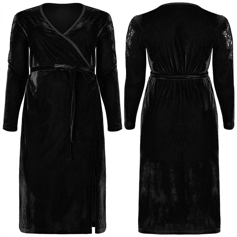 Punk Rave Viola Velvet Wrap Dress 7 Punk Rave Viola Velvet Wrap Dress