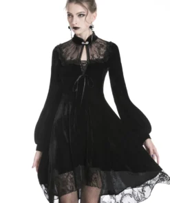 Dark In Love Titania Velvet Dress Ladies