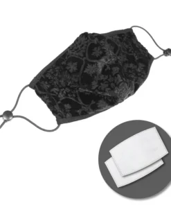 Accessories Devil Fashion Brocade Face Mask With Filter