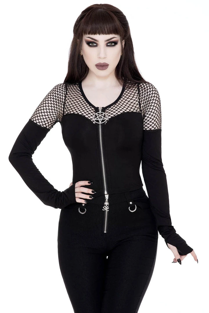 Ladies Killstar Dee Mony Long Sleeve Top 3 Ladies Killstar Dee Mony Long Sleeve Top