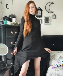 Ladies Necessary Evil Minerva High Low Gothic Dress