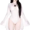 Ladies Killstar Fatal Attraction Bodysuit Ivory 1 Ladies Killstar Fatal Attraction Bodysuit Ivory