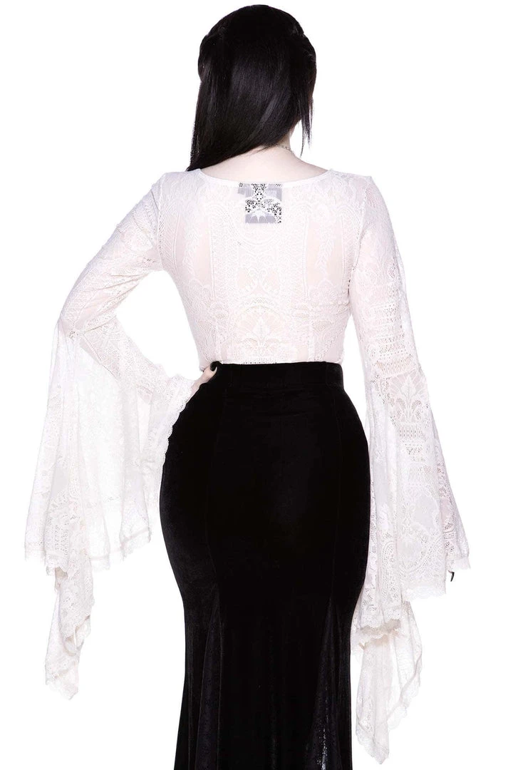 Ladies Killstar Fatal Attraction Bodysuit Ivory 5 Ladies Killstar Fatal Attraction Bodysuit Ivory