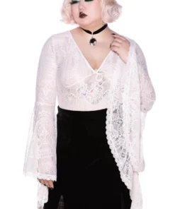 Ladies Killstar Fatal Attraction Bodysuit Ivory 10 Ladies Killstar Fatal Attraction Bodysuit Ivory