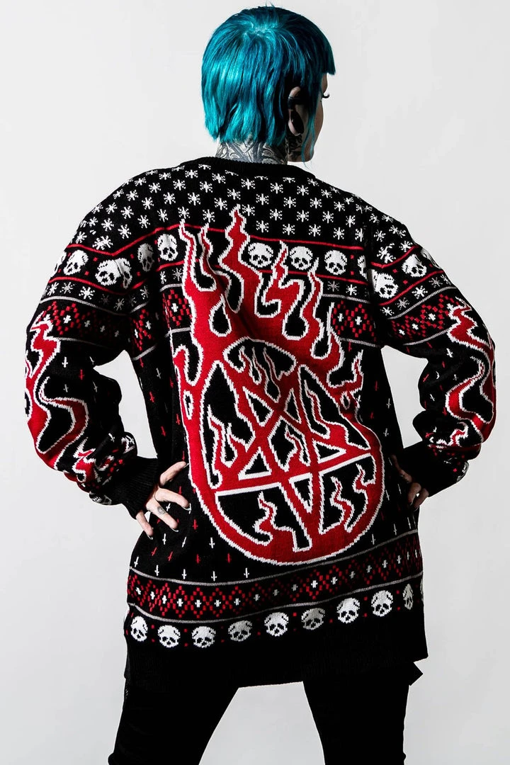 Killstar Festive AF Sweater Ladies 7 Killstar Festive AF Sweater Ladies