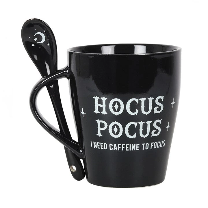 Homeware Gothic Gifts Hocus Pocus Mug And Spoon Set 3 Homeware Gothic Gifts Hocus Pocus Mug And Spoon Set