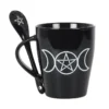 Homeware Gothic Gifts Triple Moon Mug And Spoon Set 1 Homeware Gothic Gifts Triple Moon Mug And Spoon Set