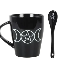 Homeware Gothic Gifts Triple Moon Mug And Spoon Set