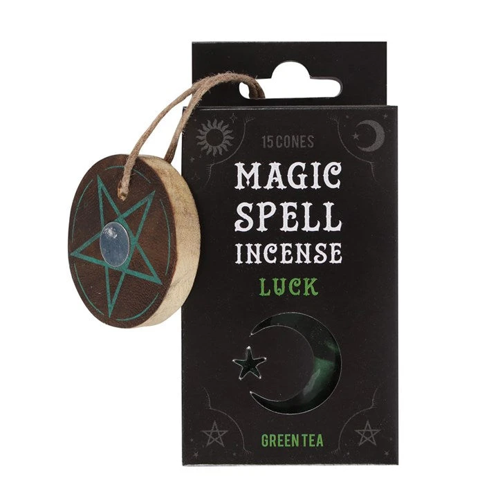 Gothic Gifts Green Tea 'Luck' Spell Incense Cones Homeware 3 Gothic Gifts Green Tea 'Luck' Spell Incense Cones Homeware