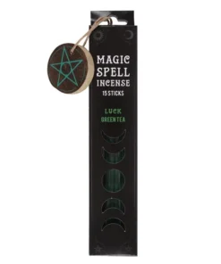 Homeware Gothic Gifts Green Tea 'Luck' Spell Incense Sticks
