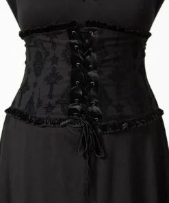 Plus Sizes Killstar Flix Flocked Waspie