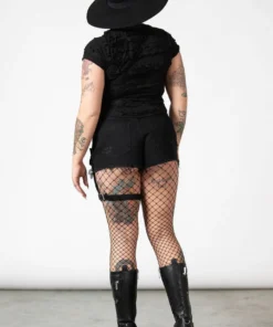 New Arrivals Killstar Fury Road Denim Garter Shorts